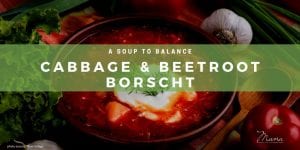 Cabbage and beetroot borscht